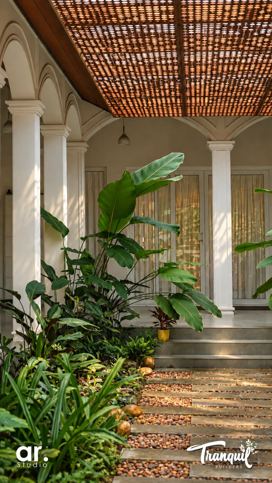 Ajish Residency — the passage between the courtyard and the living wing