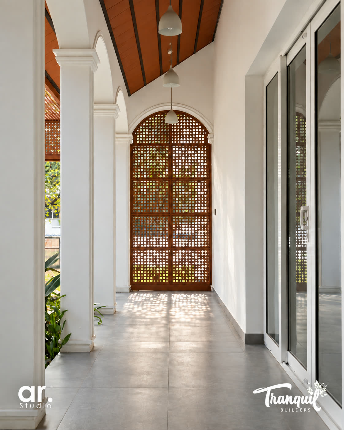 Ajish Residency — the verandah with its arched window