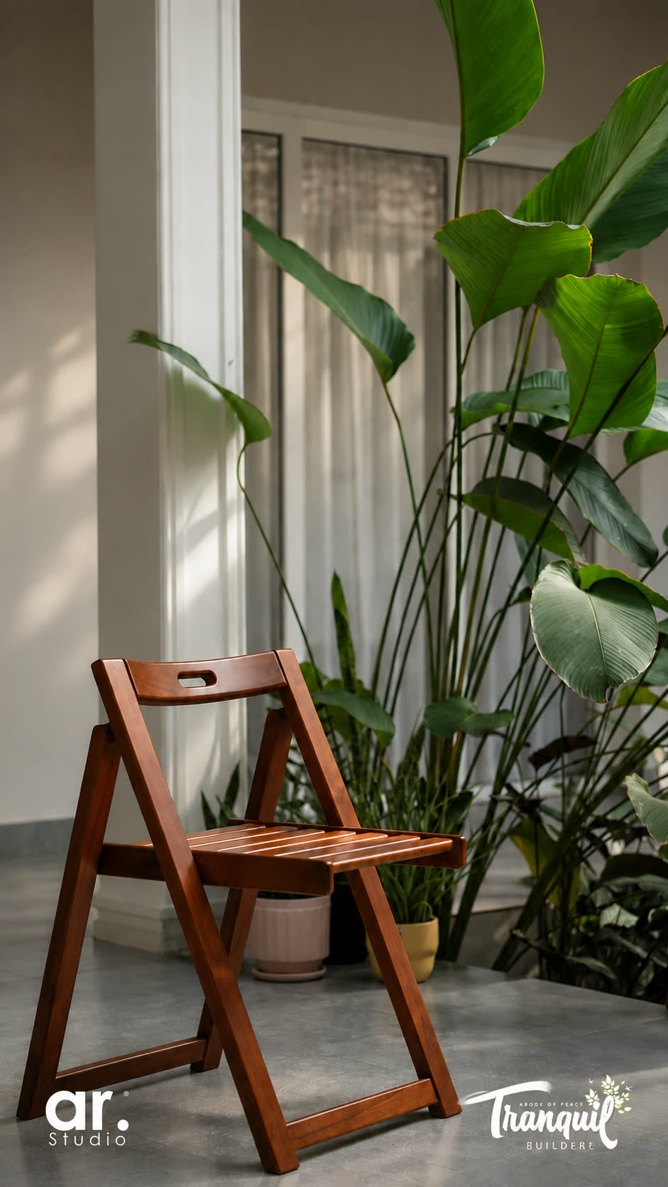Ajish Residency — a seating corner set among the planting