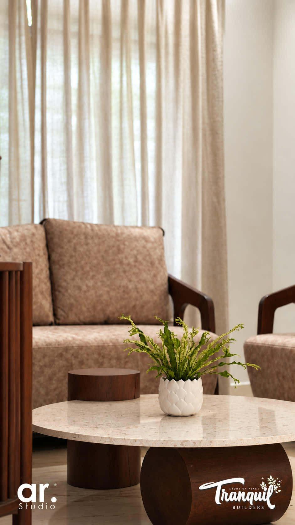 Ajish Residency — a seat and side table by the window