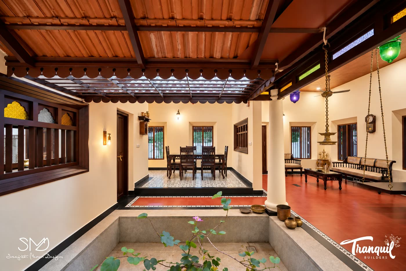 The courtyard looking through to the dining area