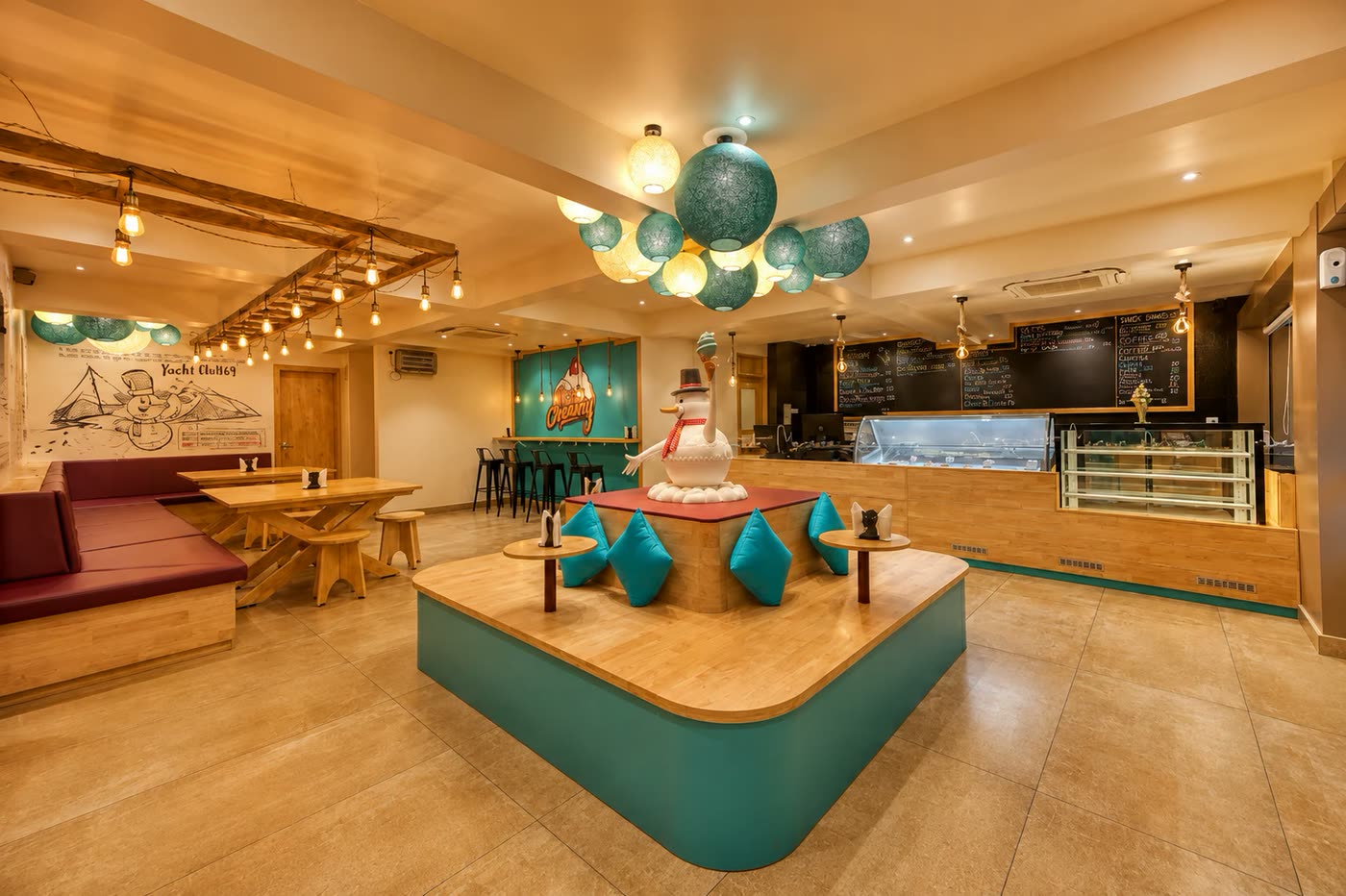 Paul's Creamery, the seating floor and servery