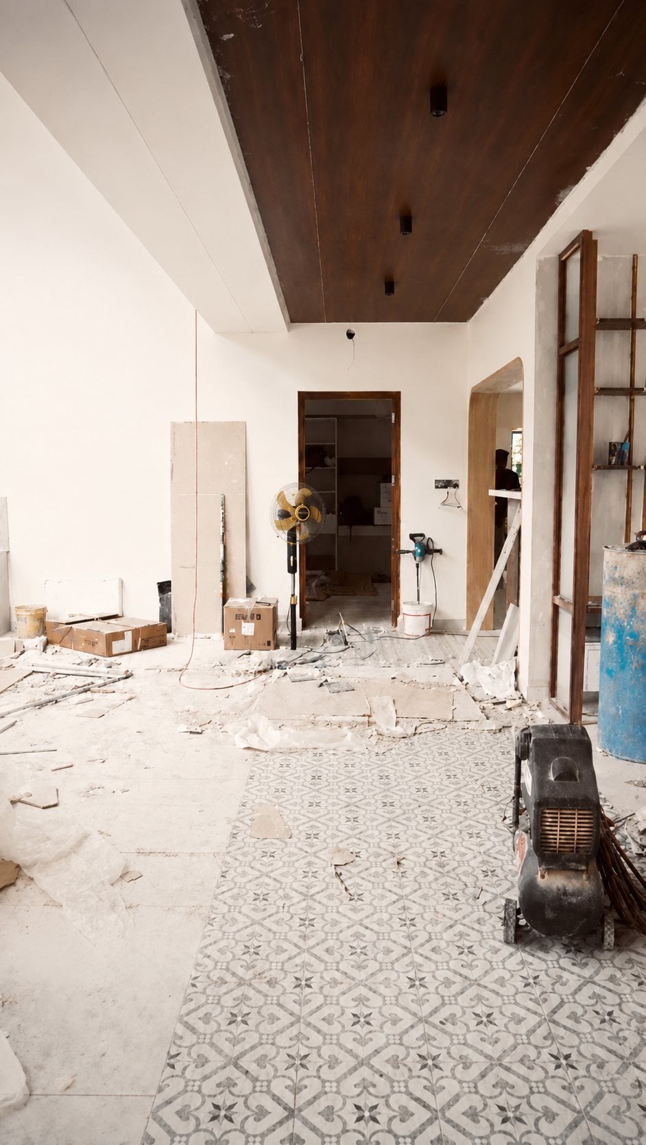 Interior works in progress on a Tranquil Builders site